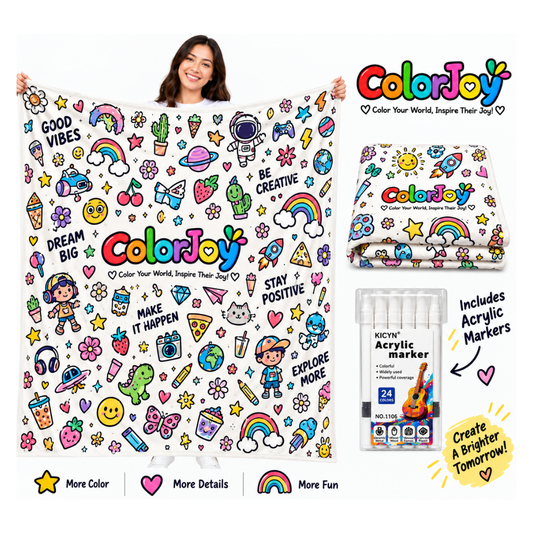 Color Your World: Washable & Reusable Coloring Blanket.